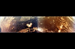 The Soviet Venera 13 lander managed to survive the hellish conditions of Venus in 1982 and transmit data for two hours.