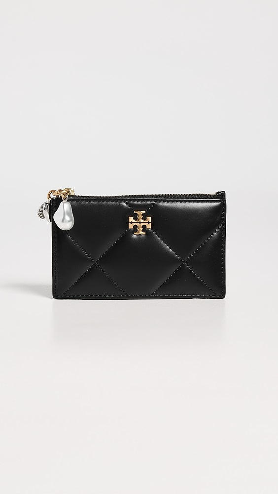 Tory Burch Kira Diamond Quilt Charm Zip Card Case