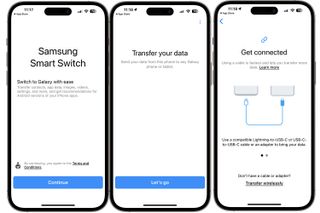 screenshot showing Samsung Smart Switch on an iPhone