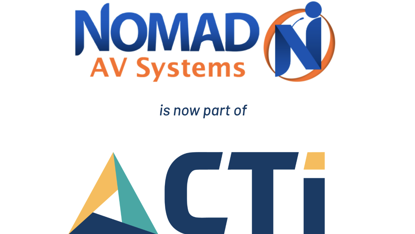 The CTI and Nomad AV Systems logos after the Pro AV acquisition. 