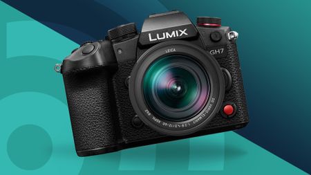 Panasonic Lumix GH7 on a cyan background 