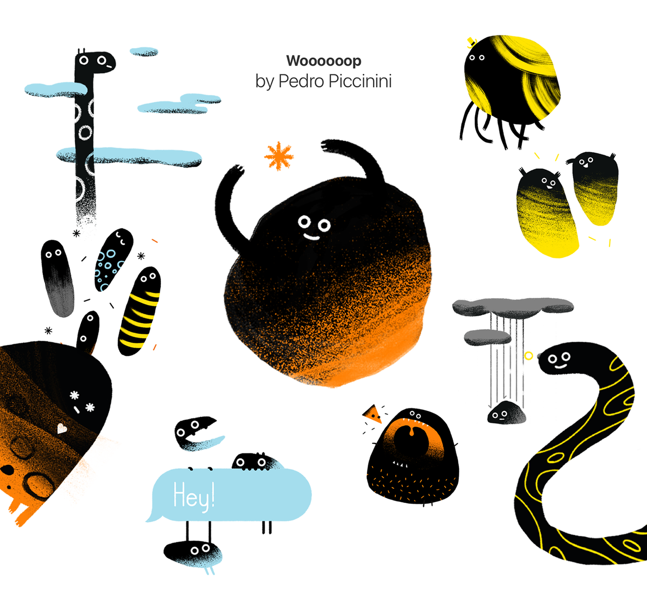 These happy characters give life and personality to everyday shapes