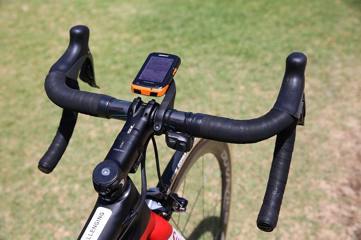 The cockpit of Simon Geschke's Giant