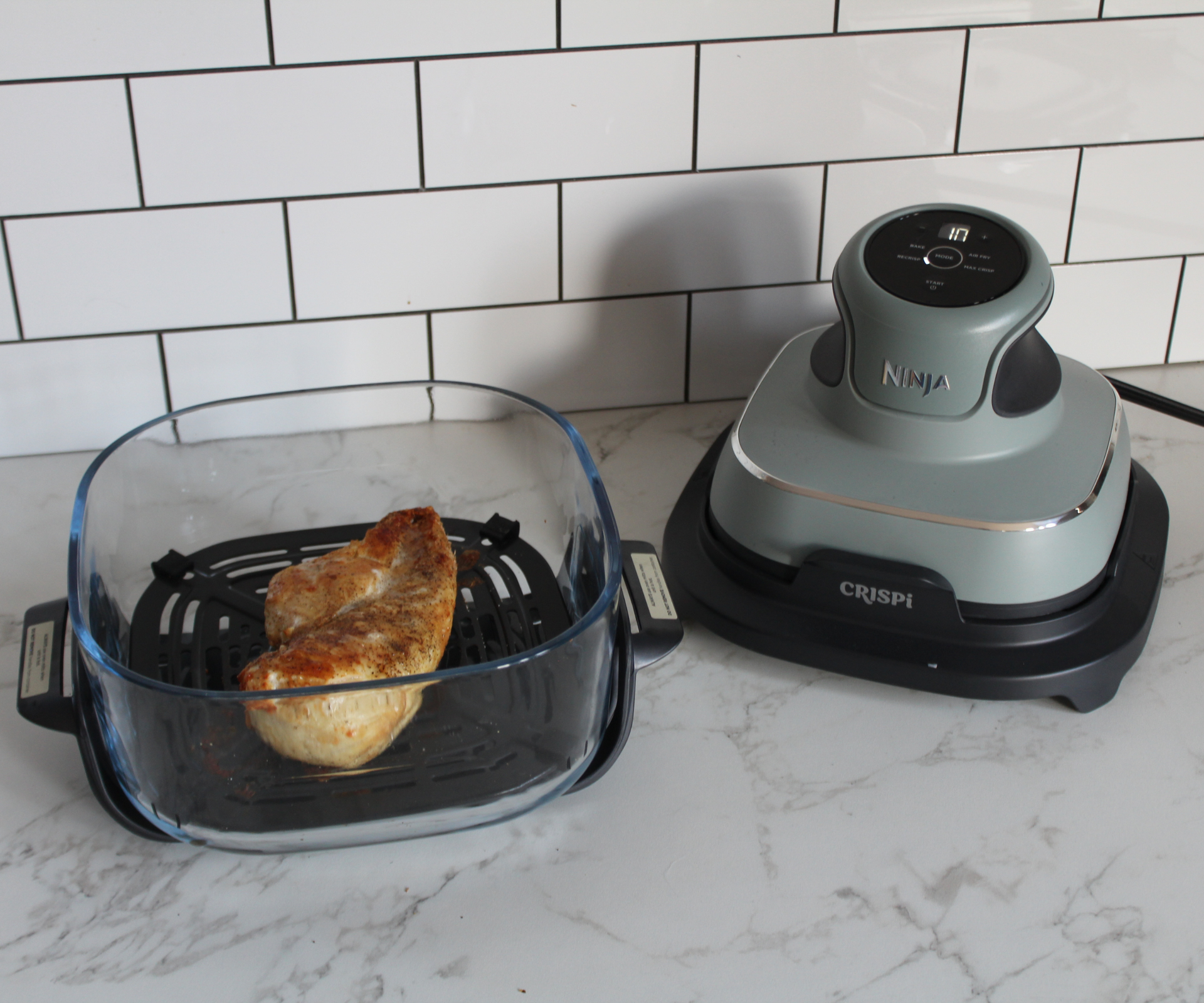 Ninja Crispi Portable Glass Air Fryer in the test kitchen