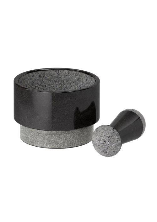 &Auml;delsten Pestle and Mortar in Marble Black