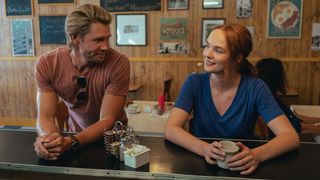 (L-R) Chad Michael Murray as Cal and Morgan Kohan as Maggie in "Sullivan's Crossing."