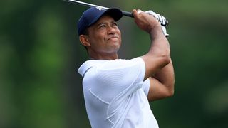 Tiger Woods takes a shot during the 2023 Masters