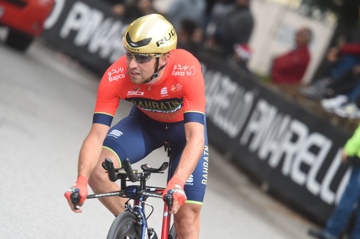 Antonio Nibali (Bahrain-Merida) in action