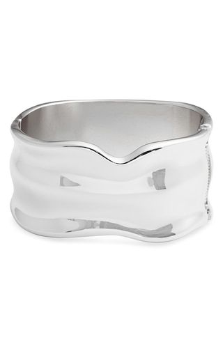 Molten Wide Hinged Cuff Bracelet