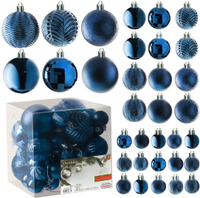 Prextex Midnight Blue Christmas Ball Ornaments | £16.99 at Amazon