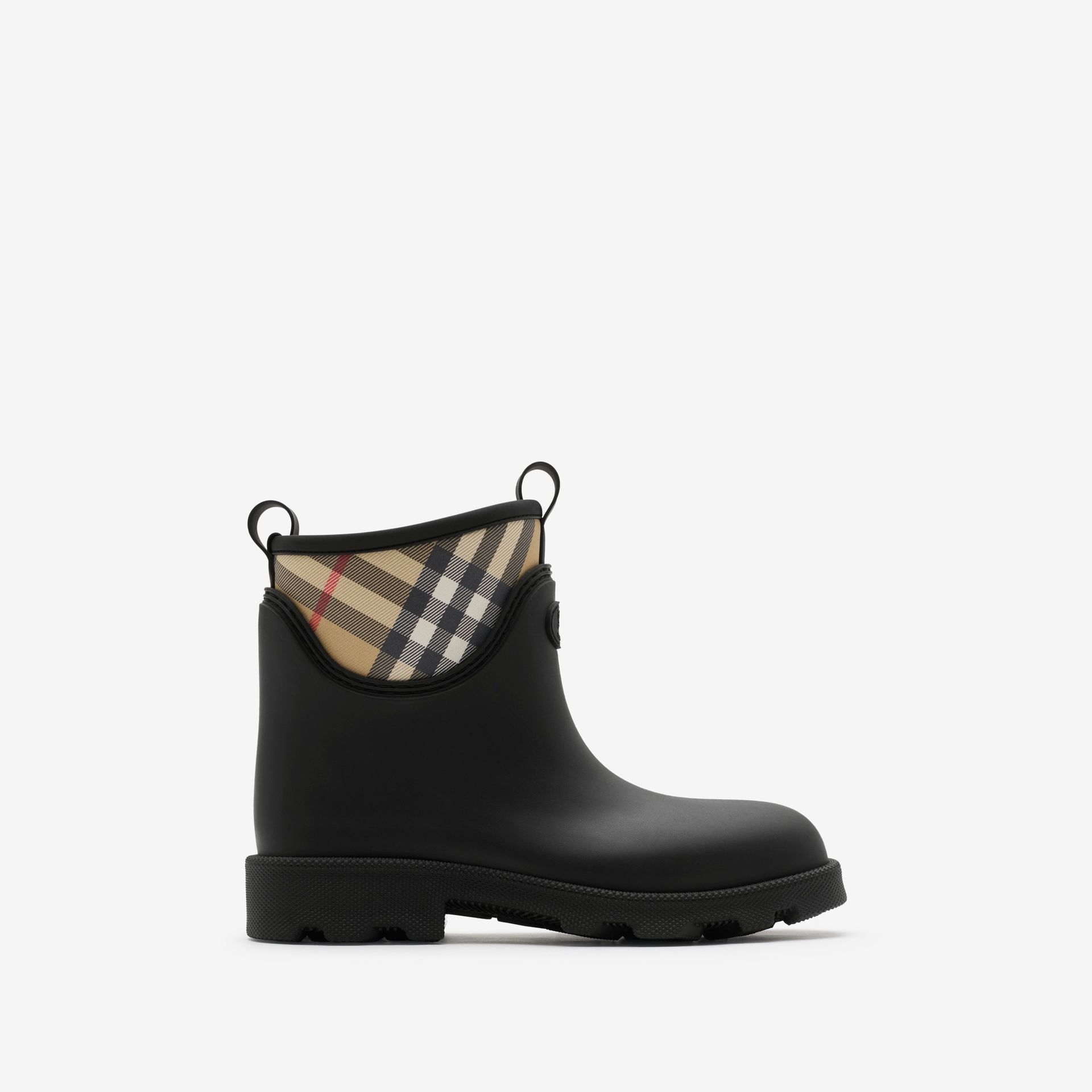 Burberry, Rubber Marsh Stamp Low Boots in Black