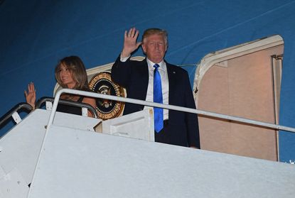 President Trump arrives in Sicily