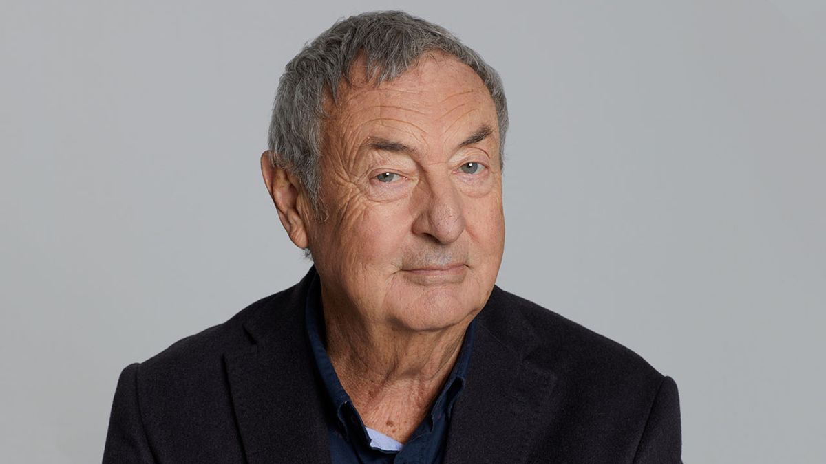 Nick Mason against a grey background