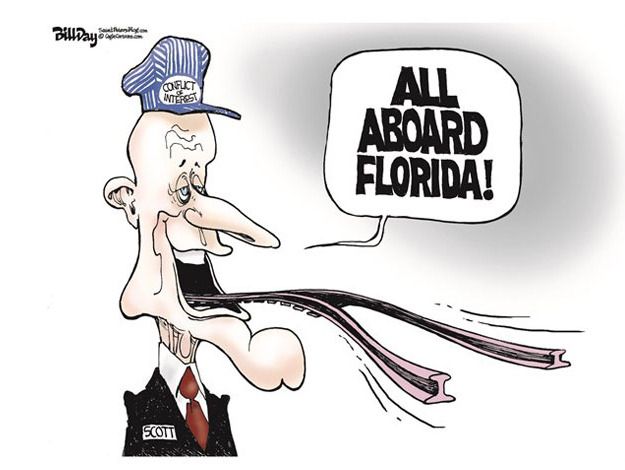 Political cartoon Florida Rick Scott