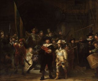 The Night Watch rembrandt painting restoration photograph