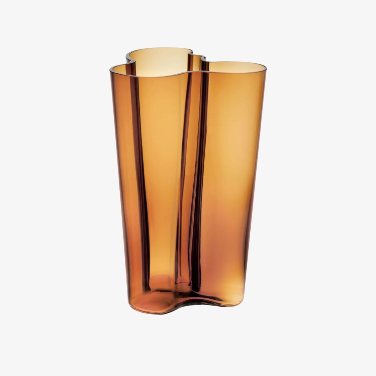 amber glass vase