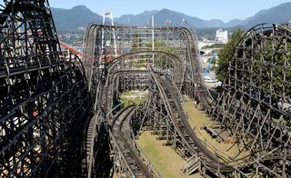 Carl Phare's wooden rollercoaster, designed in 1958, Vancouver