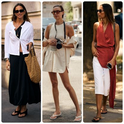 collage of women wearing summer clothing