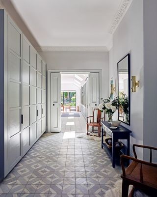 Hallway with built-in storage