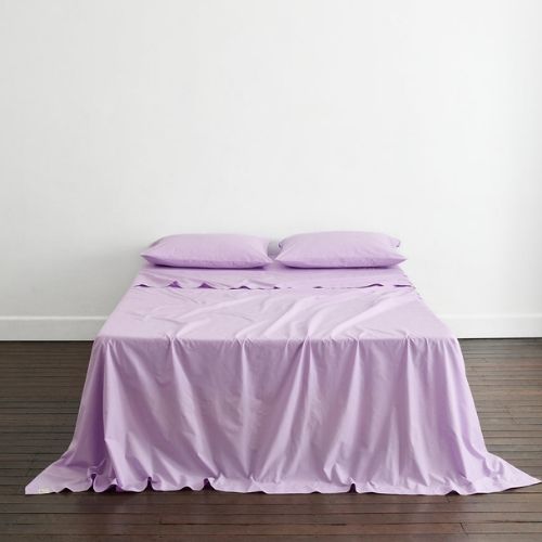 Bed Threads, Violet 100% Organic Cotton Flat Sheet