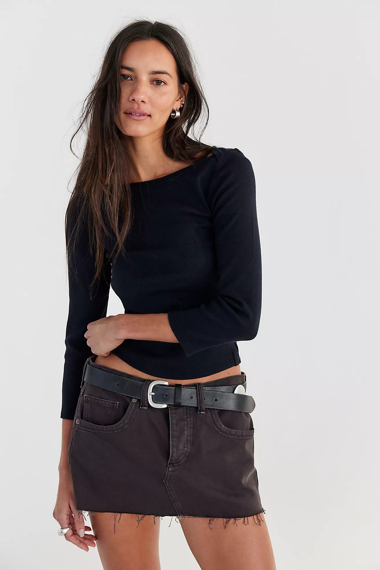 We the Free Lainey Low-Rise Mini Skirt