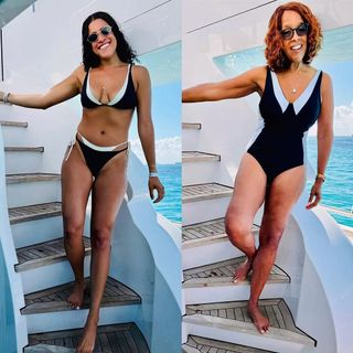 Gayle King and her niece in swimsuits on Thanksgiving