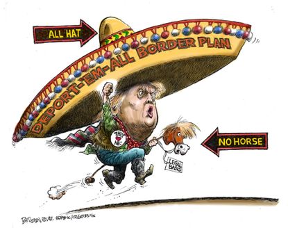 Political cartoon Donald Trump immigration