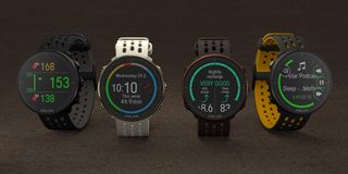 fitness tracker vs running watch: Polar Vantage M2 showing the different functions available on the watch