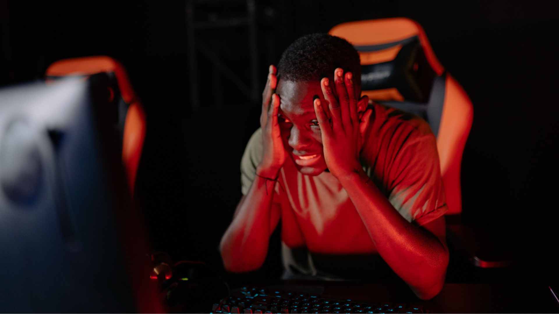 a gamer waiting for an ad to pass