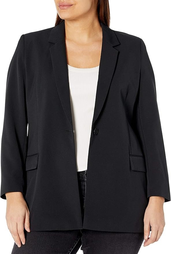 The Drop, The Drop Women&#039;s Blake Long Blazer, Black, Medium