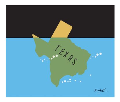 Editorial cartoon U.S. Harvey Texas