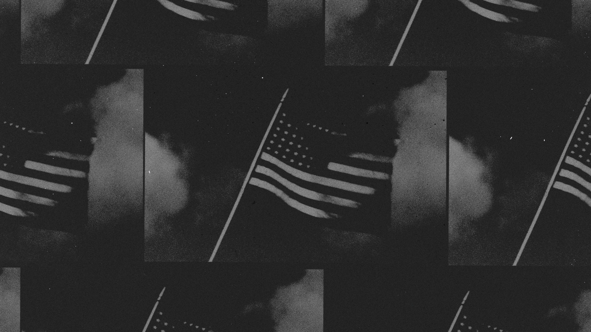 Illustration of a faded image of an American flag