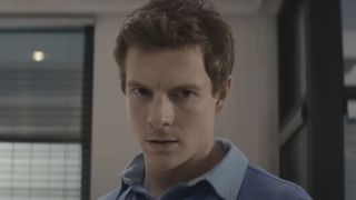 Patrick Gibson as Dexter Morgan staring intensely in Dexter: Original Sin