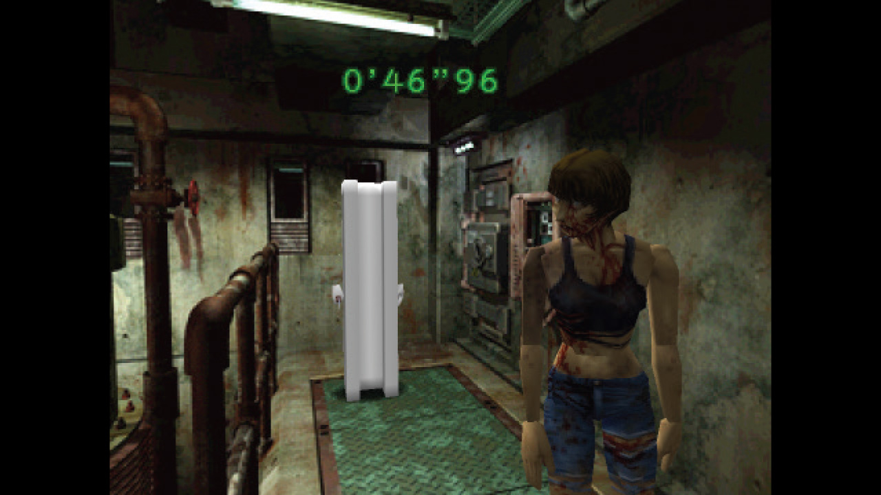Tofu evades zombies in Resident Evil 2's Tofu Survivor challenge