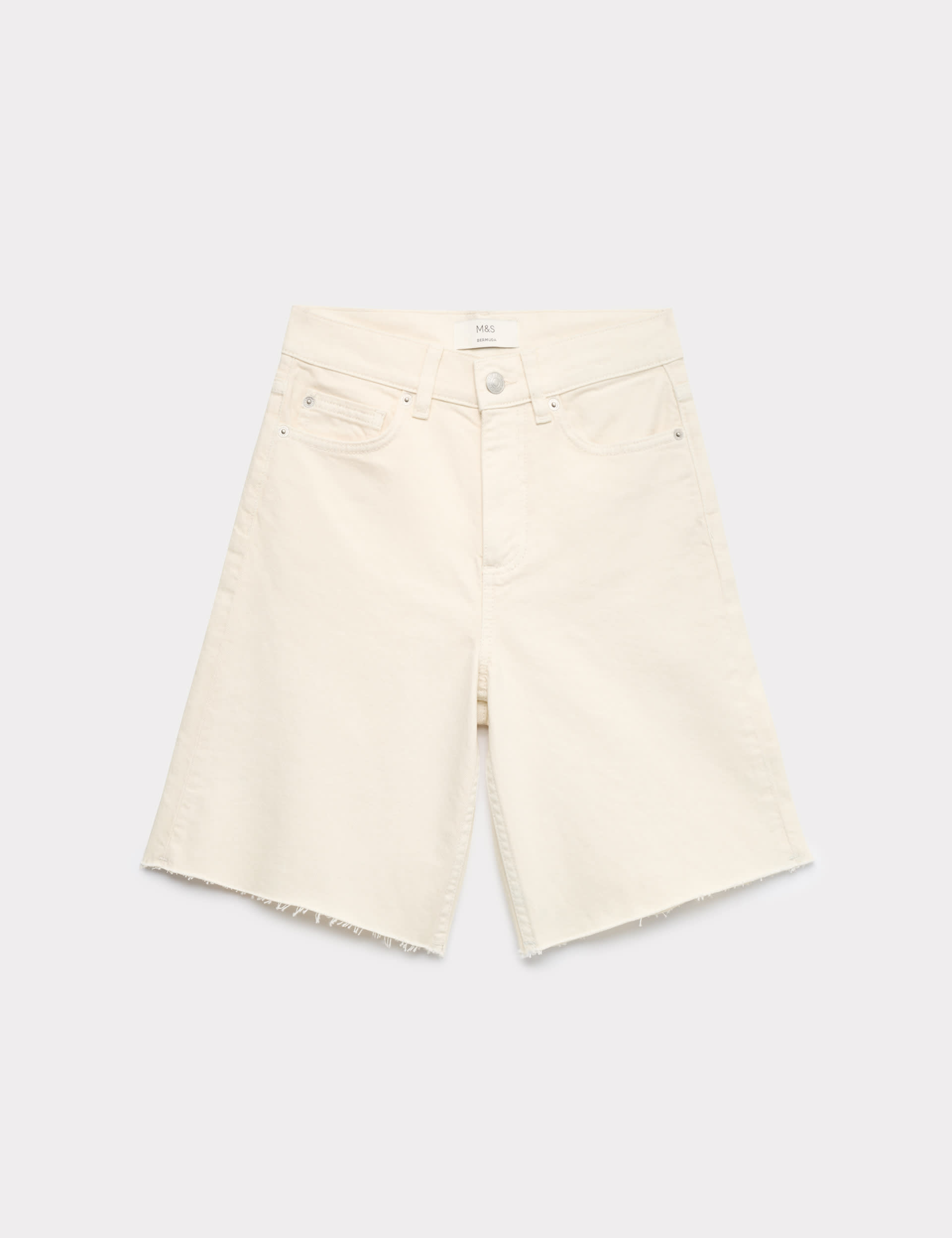 Pure Cotton High Waisted Bermuda Short
