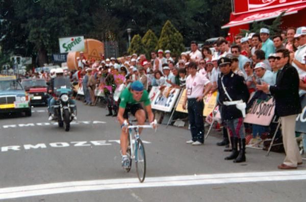 Robert Millar finishes the final stage of the 1987 Giro d'Italia to secure his 2nd place overall on general classification.