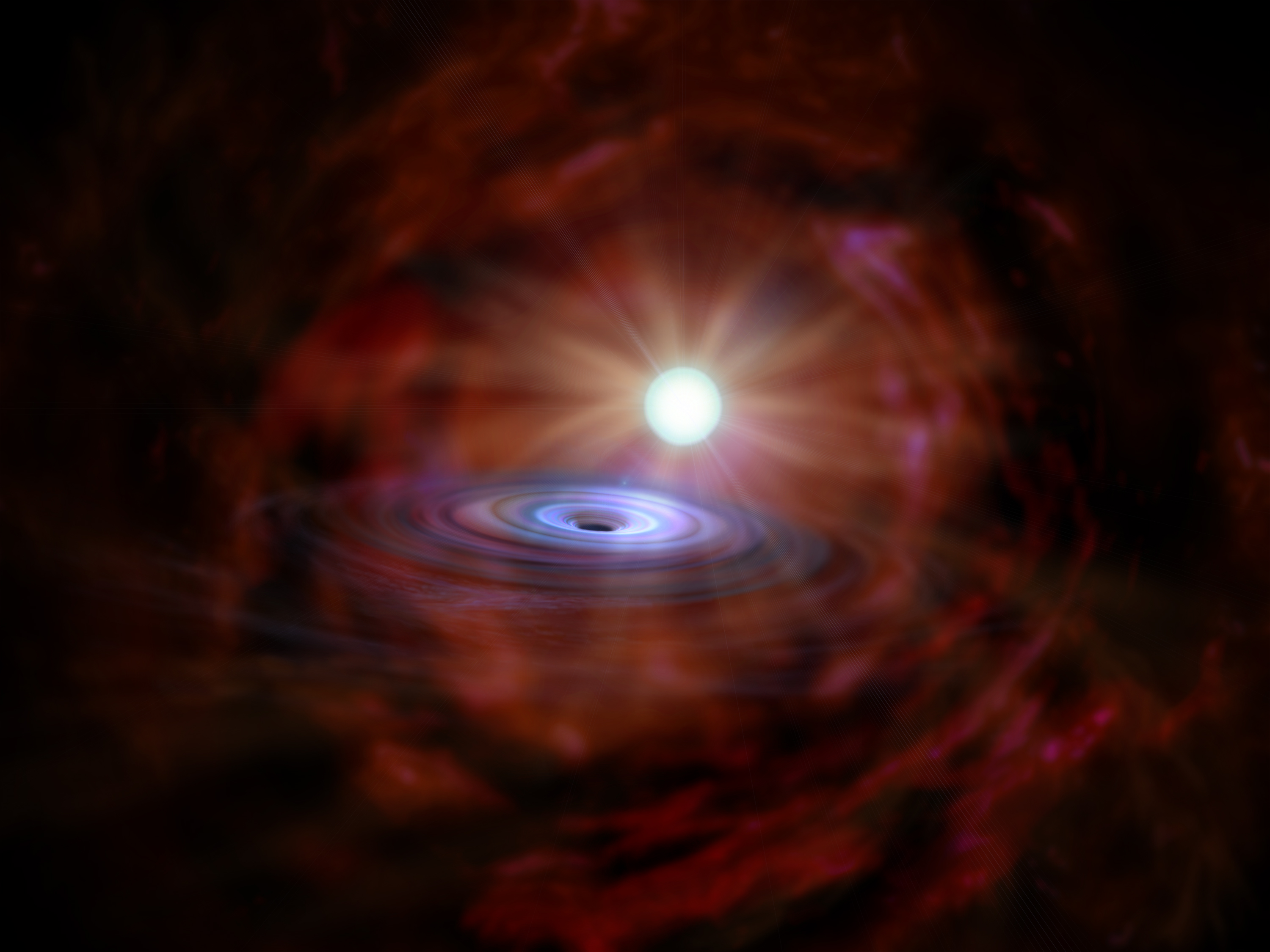 Artist&#039;s View of Super-Bright Black Hole System