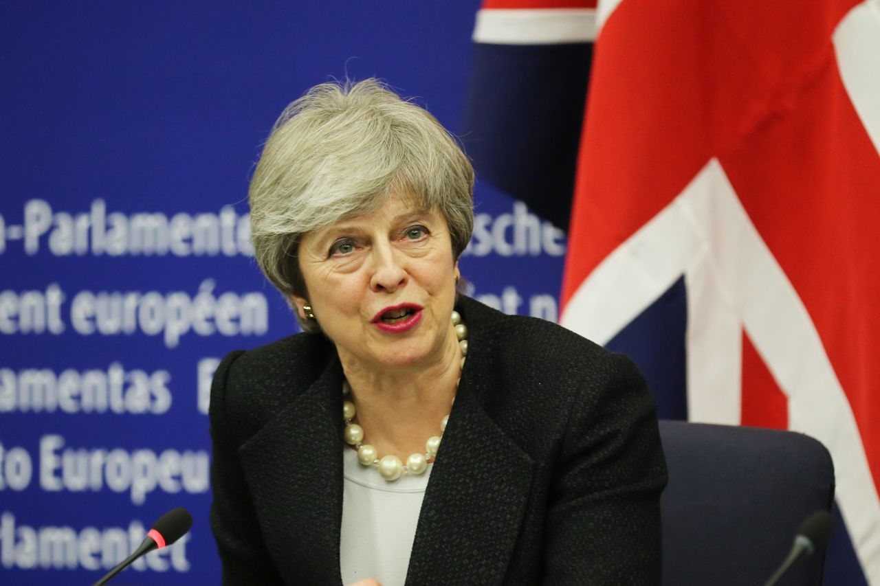 Theresa May in Strasbourg, France