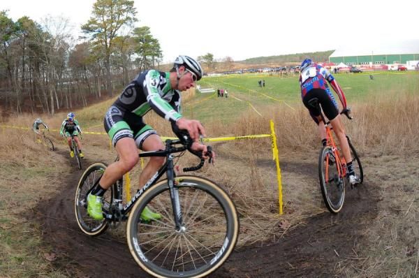 The entire Cannondale team is hot on Trebon's heels