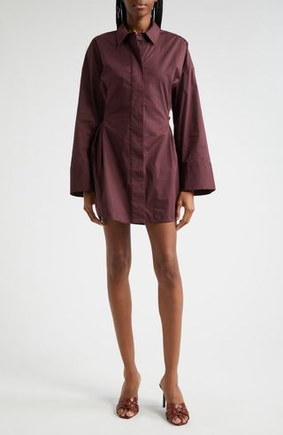 Cindy Long Sleeve Stretch Cotton Shirtdress