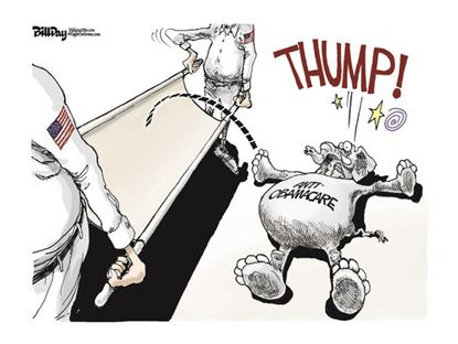 Political cartoon GOP ObamaCare