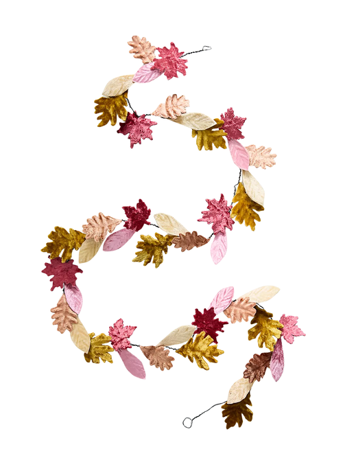Mixed Leaves Velvet + Iron Garland