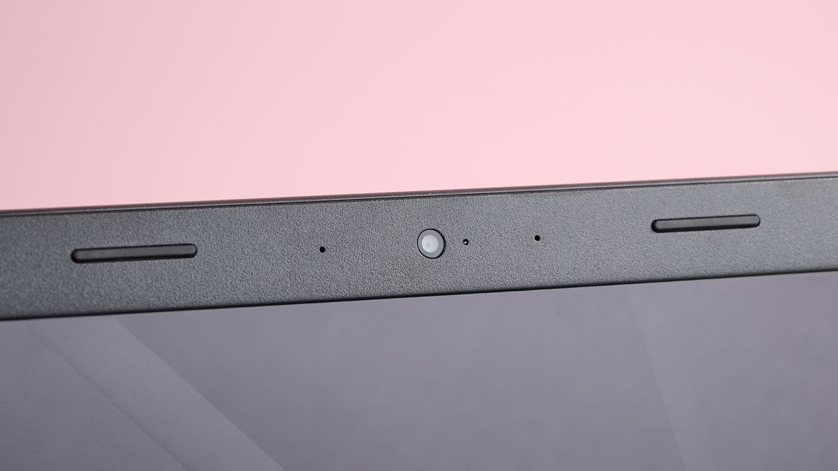 Close-up of webcam on Dell Chromebook 3120