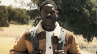 Sterling K. Brown looking serious in Paradise