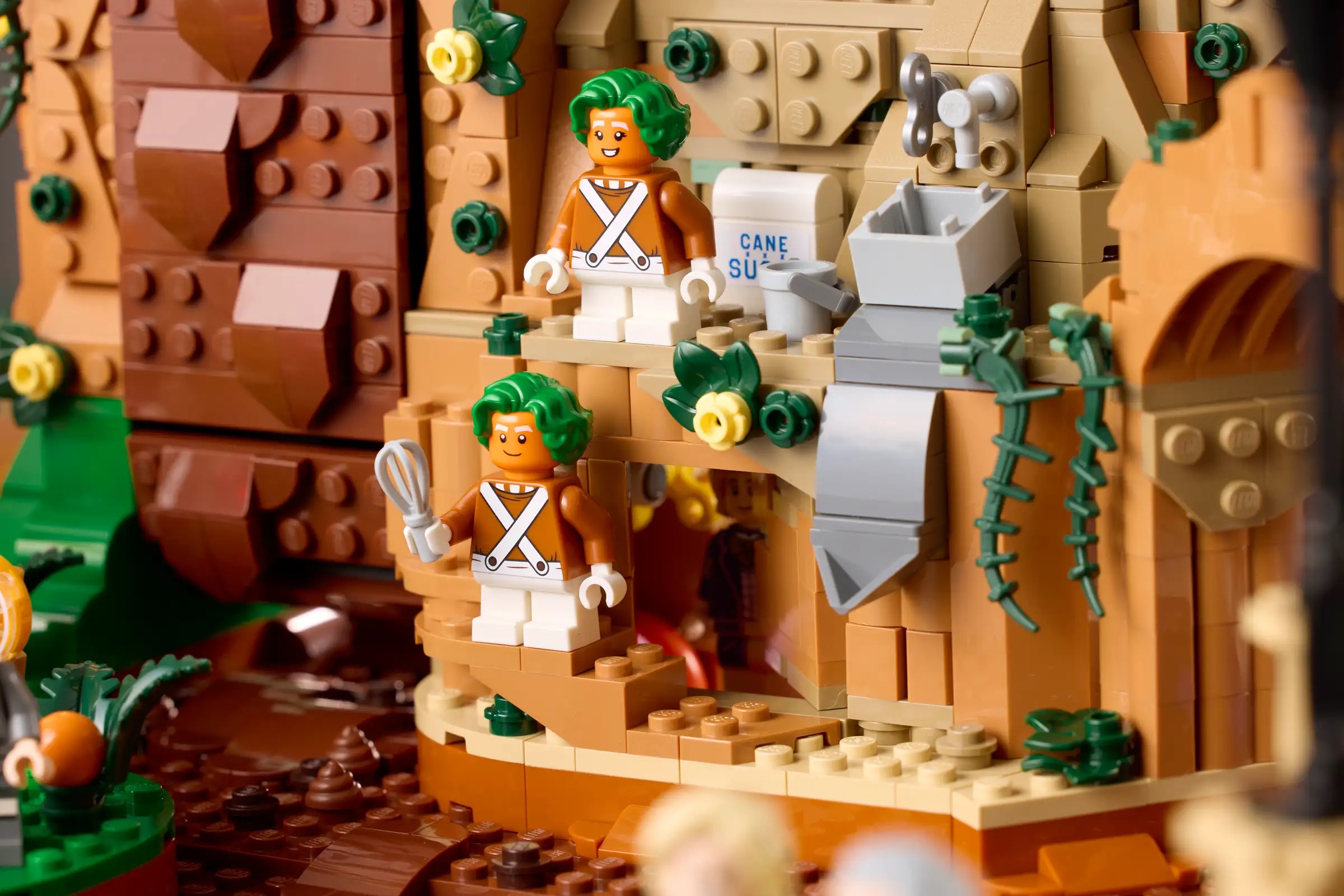Willy Wonka and the Chocolate Factory LEGO set from multiple angles