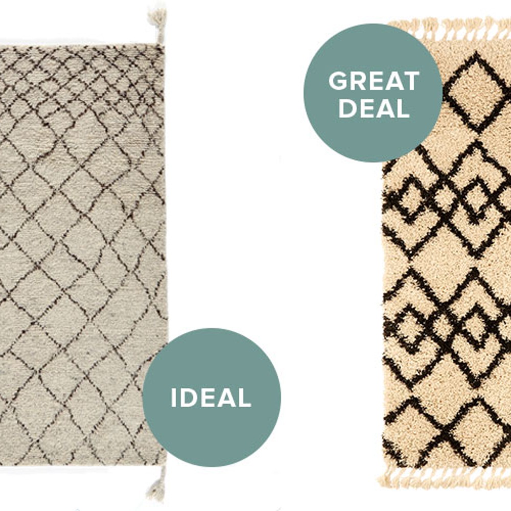 hand woven and fringed rug
