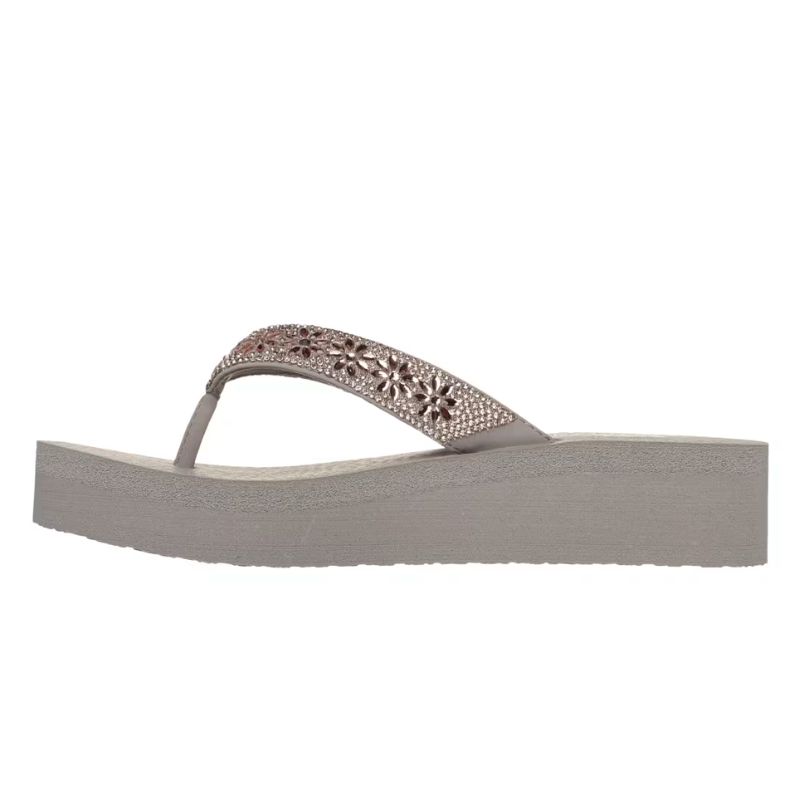 Skechers, Cali Vinyasa Wild Daisies Wedge Flip Flops