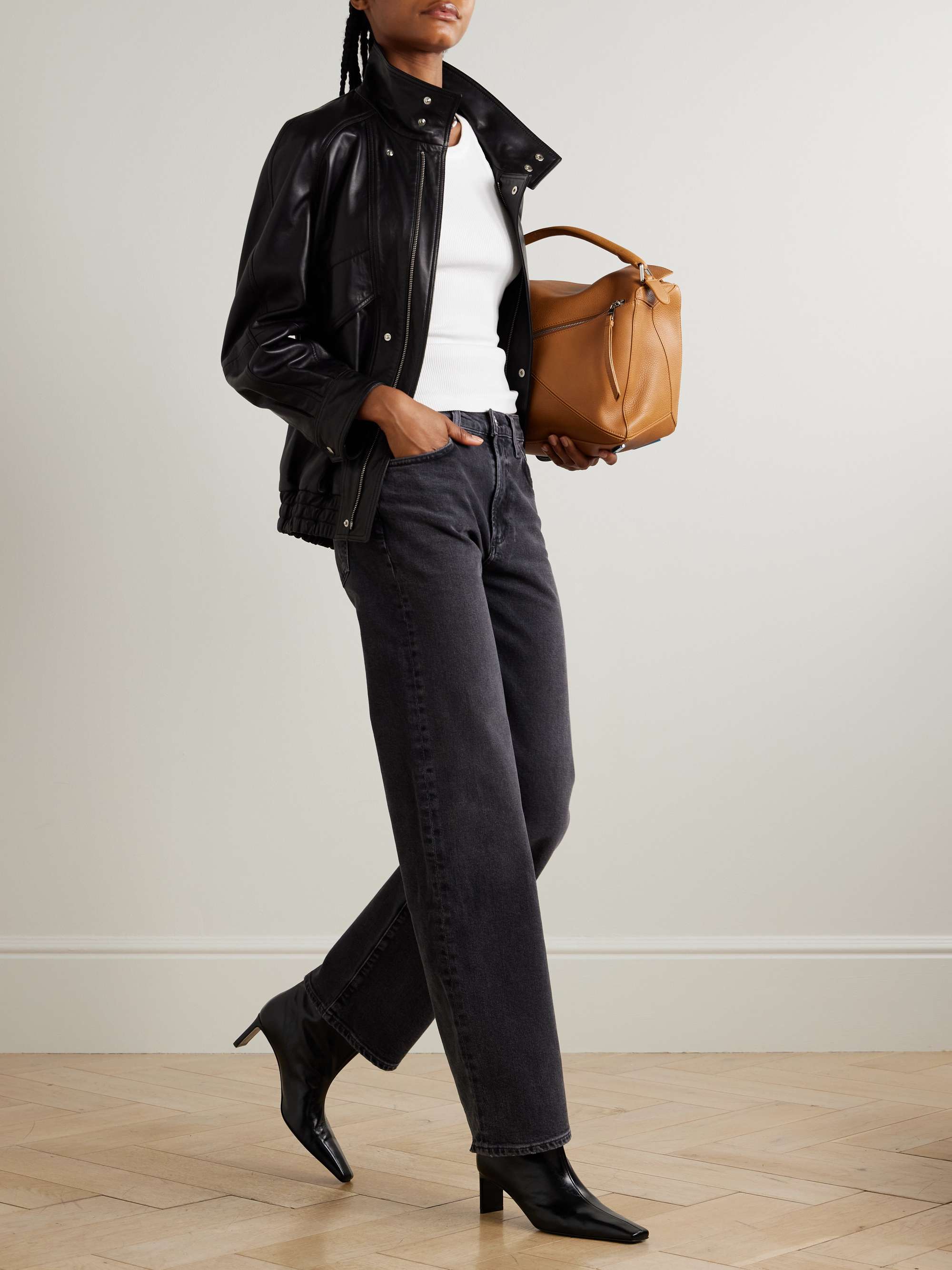 Harper Mid-Rise Wide-Leg Jeans