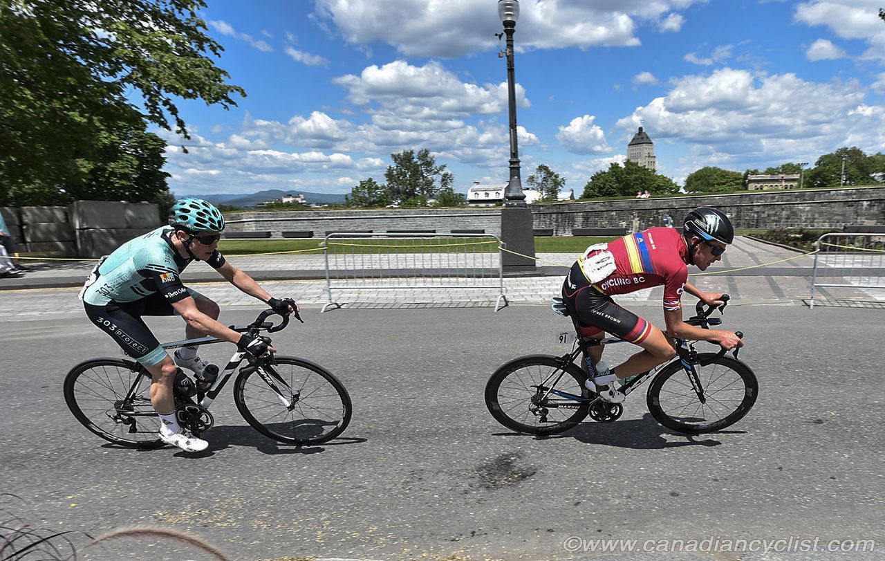 Jordan Cheyne (Cycling B.C) and Griffin Easter (303 Project).