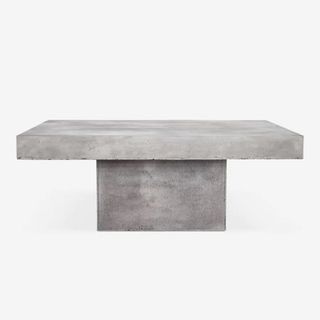 A stone coffee table